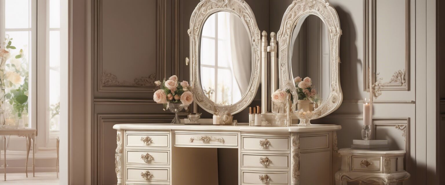 Classic cream vanity table