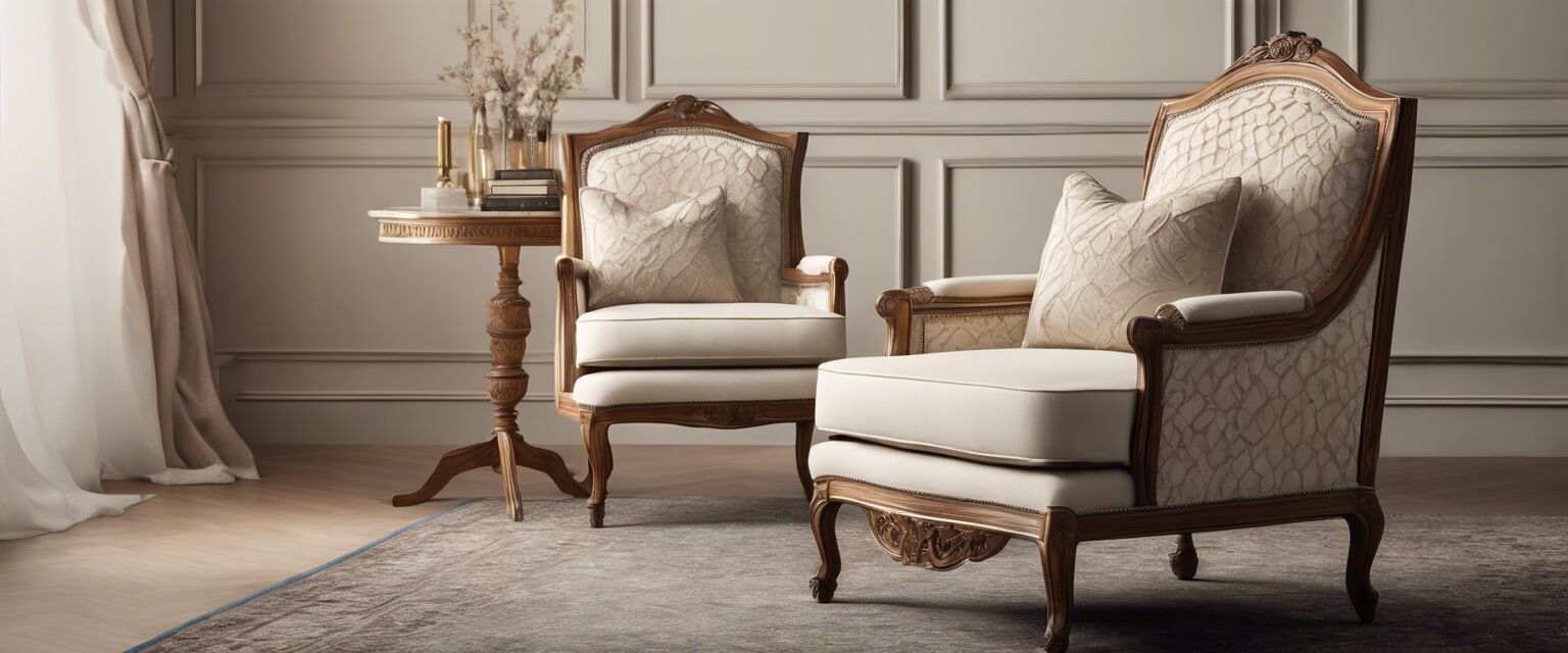 Classic cream accent chair