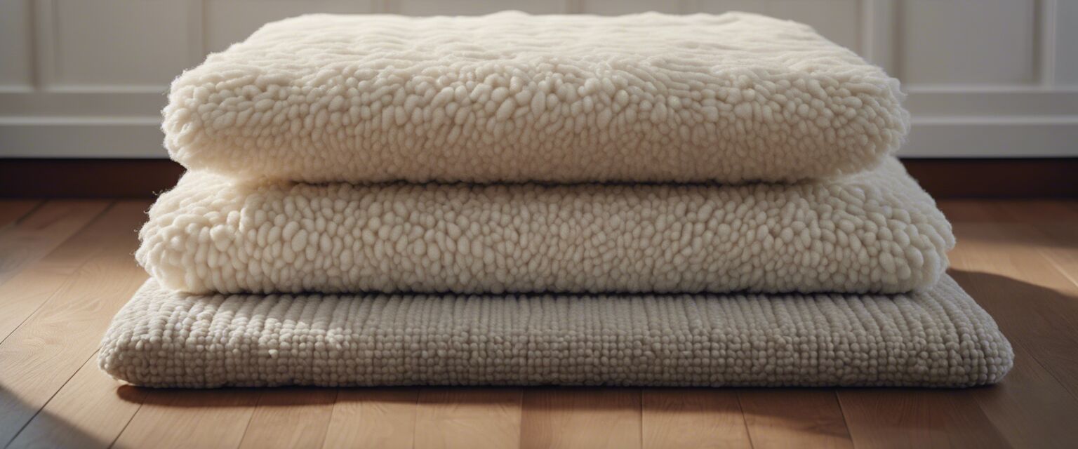 Variety of cream rug materials