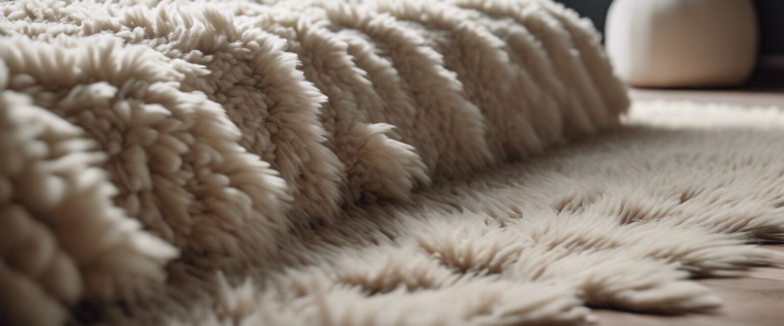 Different textures of cream rugs