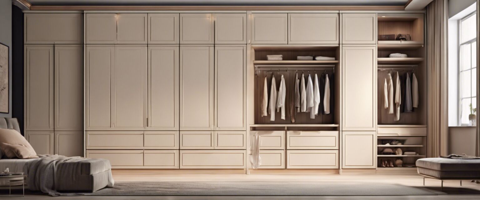 Modern cream wardrobe