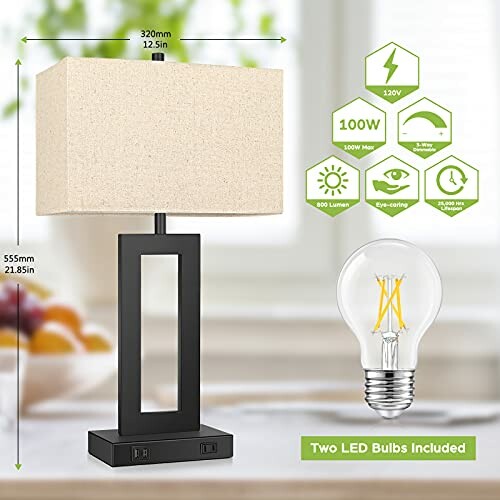 Touch Control Table Lamps Set